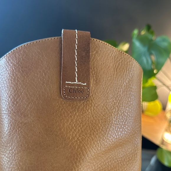 Chloe Neva Tan Leather Heeled Boots Size 40/Fit like women’s 9.5 - Picture 2 of 10